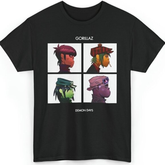 Posh M Other - Gorillaz Demon Days Graphic T-Shirt Iconic Album Art Fan Gift Casual Streetwear